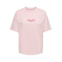 ONLY Kinna kortærmet Oversize T-shirt - Rosy Touch Mango tropical jungle