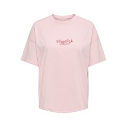 ONLY Kinna kortærmet Oversize T-shirt - Rosy Touch Mango tropical jungle