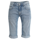 FINESMEKKER Dominic Denim capri shorts - Super Stonewash
