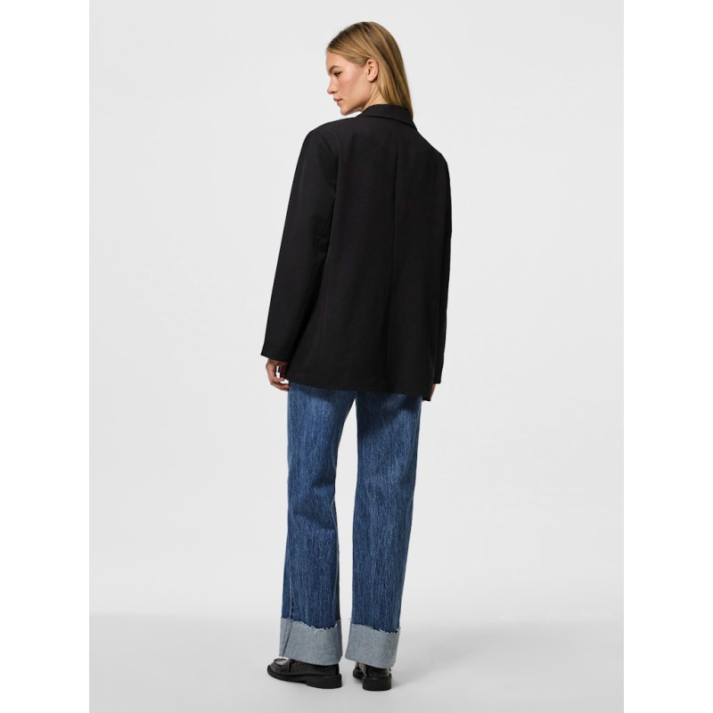 PIECES kamil langærmet loose blazer - Black