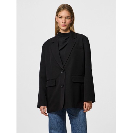 PIECES kamil langærmet loose blazer - Black