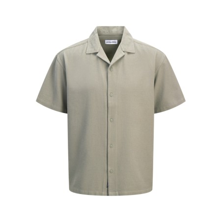 JACK & JONES JUNIOR Global waffle resort kortærmet skjorte - Vetiver