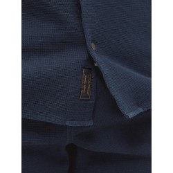 JACK & JONES PLUS Global waffle resort kortærmet skjorte - Navy Blazer