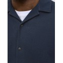 JACK & JONES PLUS Global waffle resort kortærmet skjorte - Navy Blazer