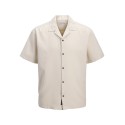 JACK & JONES Global waffle resort kortærmet skjorte - Moonbeam