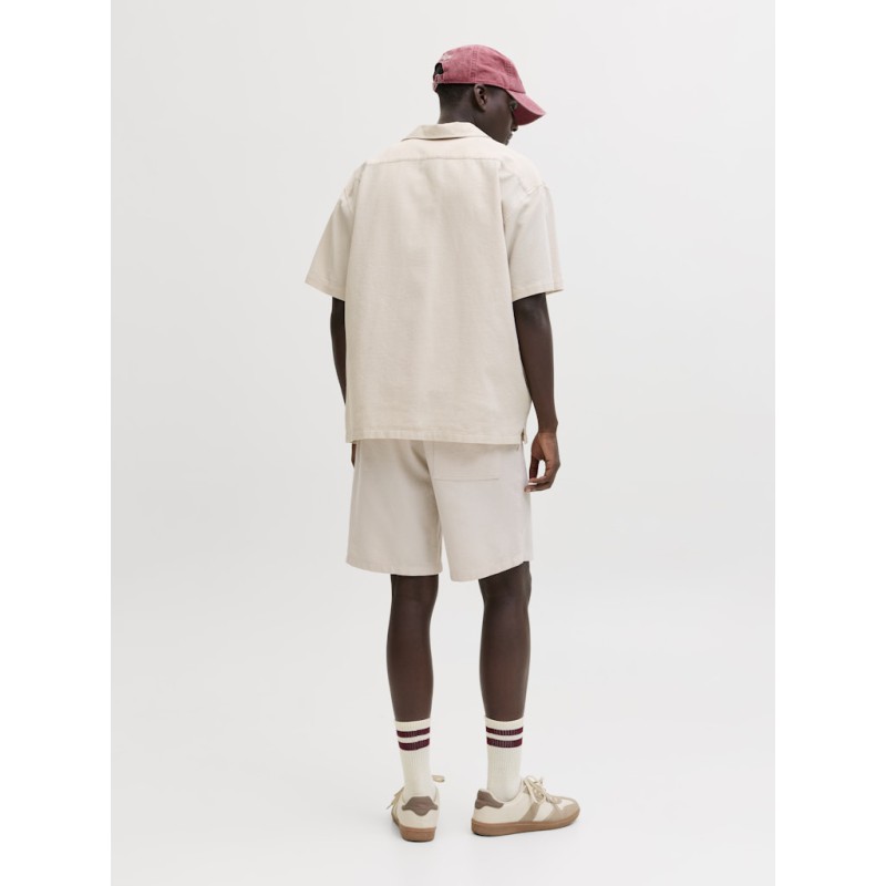 JACK & JONES Global waffle resort kortærmet skjorte - Moonbeam