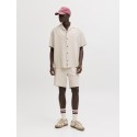 JACK & JONES Global waffle resort kortærmet skjorte - Moonbeam