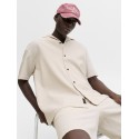 JACK & JONES Global waffle resort kortærmet skjorte - Moonbeam