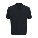 JACK & JONES PLUS Blawestone kortærmet polo - Night Sky SOLID