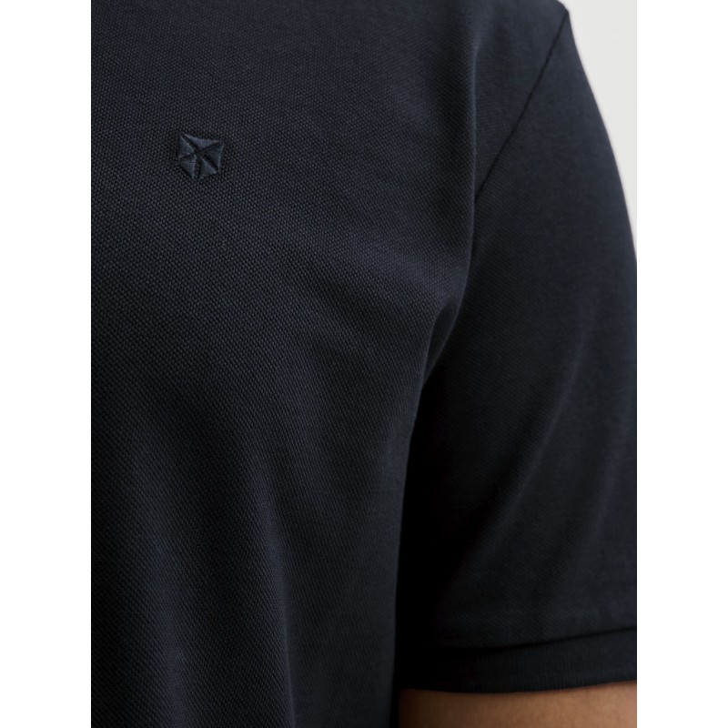 JACK & JONES PLUS Blawestone kortærmet polo - Night Sky SOLID