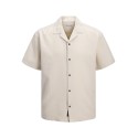 JACK & JONES JUNIOR Global waffle resort kortærmet skjorte - Moonbeam