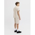JACK & JONES JUNIOR Global waffle resort kortærmet skjorte - Moonbeam