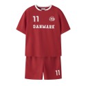 NAME IT KIDS Unisex Hi team shorts sæt - True Red