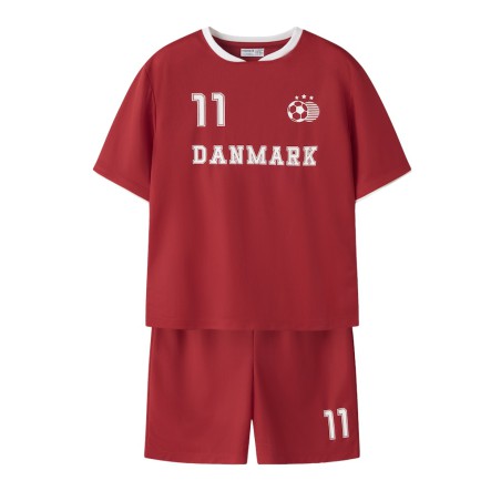 NAME IT KIDS Unisex Hi team shorts sæt - True Red