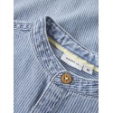 NAME IT MINI Hans stribede denim kortærmet skjorte - Light Blue Denim