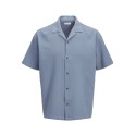 JACK & JONES Global waffle resort kortærmet skjorte - Blue Mirage