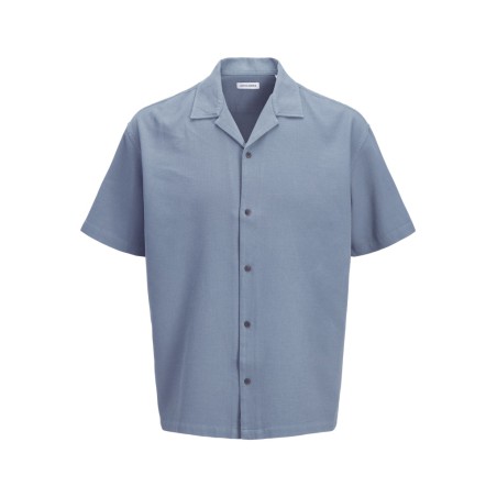 JACK & JONES Global waffle resort kortærmet skjorte - Blue Mirage