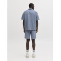 JACK & JONES Global waffle resort kortærmet skjorte - Blue Mirage