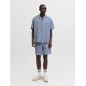 JACK & JONES Global waffle resort kortærmet skjorte - Blue Mirage