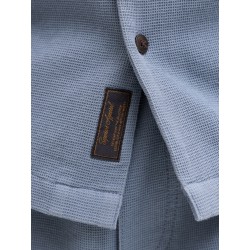 JACK & JONES Global waffle resort kortærmet skjorte - Blue Mirage
