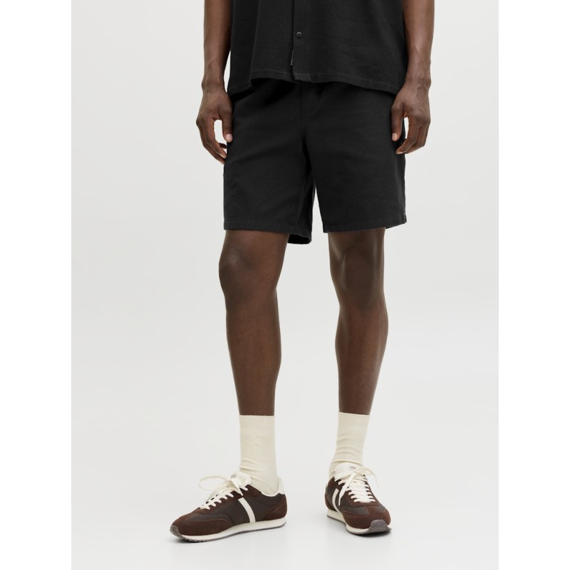 JACK & JONES Jaiden waffle resort shorts - Black