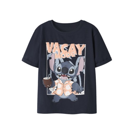 NAME IT MINI Antonie Stitch kortærmet t-shirt - Navy Blazer