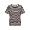 JDY Pisa S/S Print Top - Cloud Dancer / New Stripe Chicory Coffee