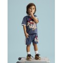 NAME IT MINI Manri spider long poly shorts - Vintage Indigo