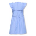 KIDS ONLY Clare kortærmet flæse kjole - Cornflower Blue
