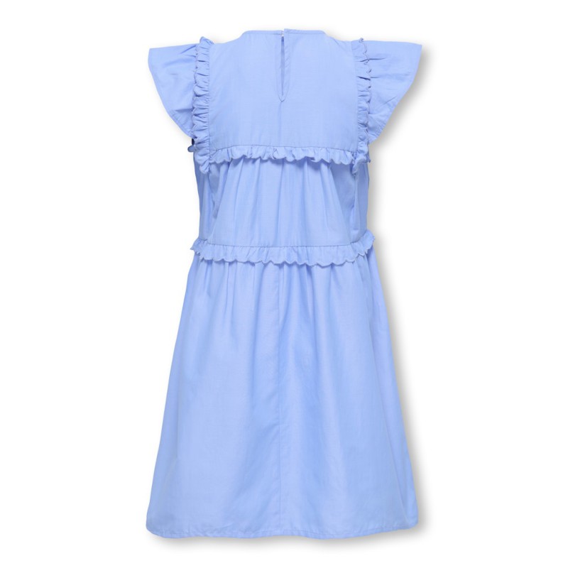 KIDS ONLY Clare kortærmet flæse kjole - Cornflower Blue