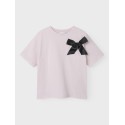 NAME IT Kids Hansa Sløjfe S/S Top - Lilac Snow