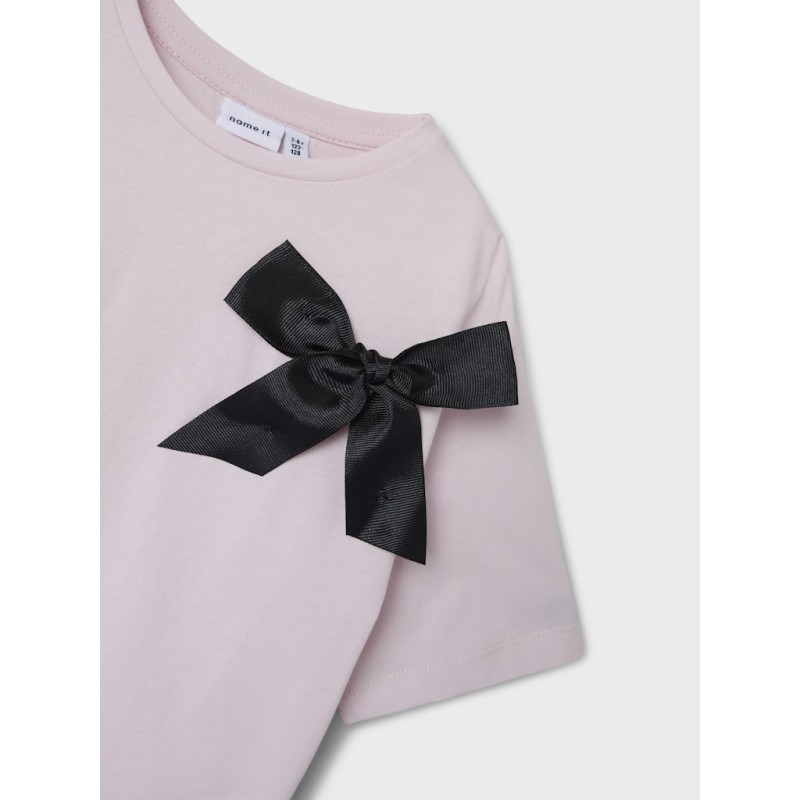 NAME IT Kids Hansa Sløjfe S/S Top - Lilac Snow