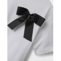 NAME IT Kids Hansa Sløjfe S/S Top - Bright White