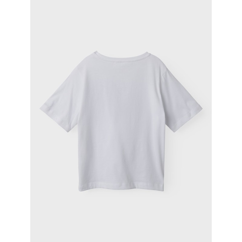 NAME IT Kids Hansa Sløjfe S/S Top - Bright White