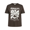 ONLY CARMAKOMA Esma kortærmet jeans fit t-shirt - Chocolate Martini