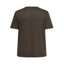 ONLY CARMAKOMA Esma kortærmet jeans fit t-shirt - Chocolate Martini