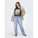 ONLY CARMAKOMA Esma kortærmet jeans fit t-shirt - Chocolate Martini