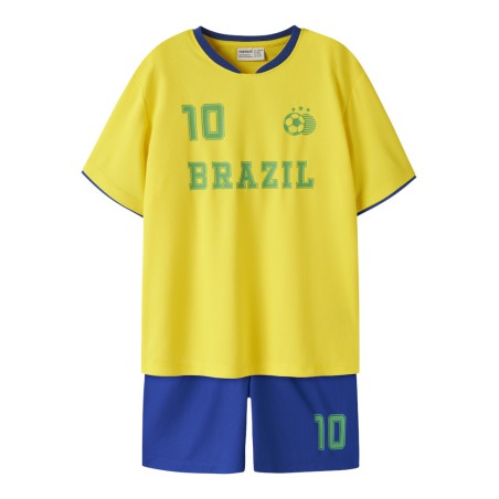 NAME IT KIDS Unisex Hi team shorts sæt - Empire Yellow