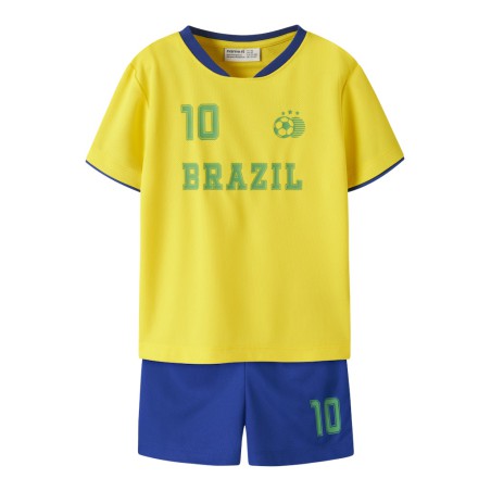NAME IT MINI Unisex Hi team shorts sæt - Empire Yellow