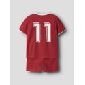 NAME IT MINI Unisex Hi team shorts sæt - True Red