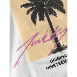 JACK & JONES Junior Tulum UV T-shirt - Cloud Dancer