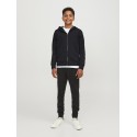 JACK & JONES Junior Zip Hoodie - Sort