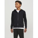 JACK & JONES Junior Zip Hoodie - Sort