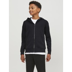 JACK & JONES Junior Zip Hoodie - Sort