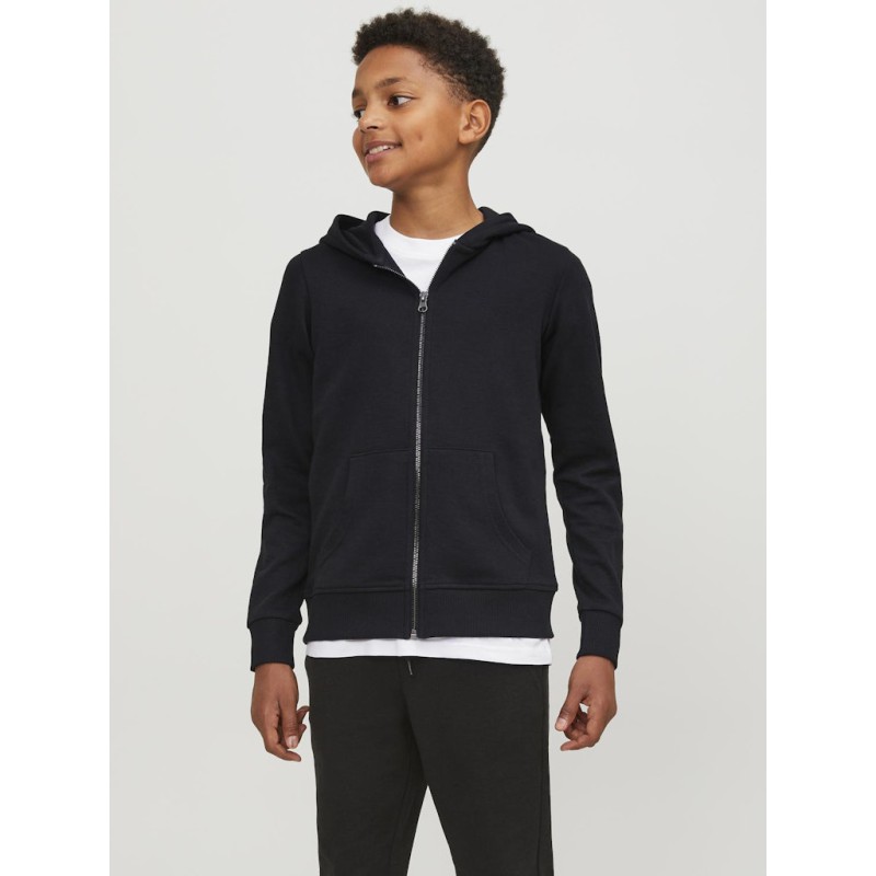 JACK & JONES Junior Zip Hoodie - Sort