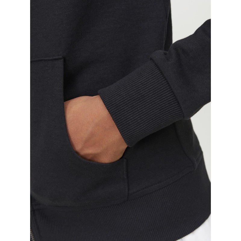 JACK & JONES Junior Zip Hoodie - Sort