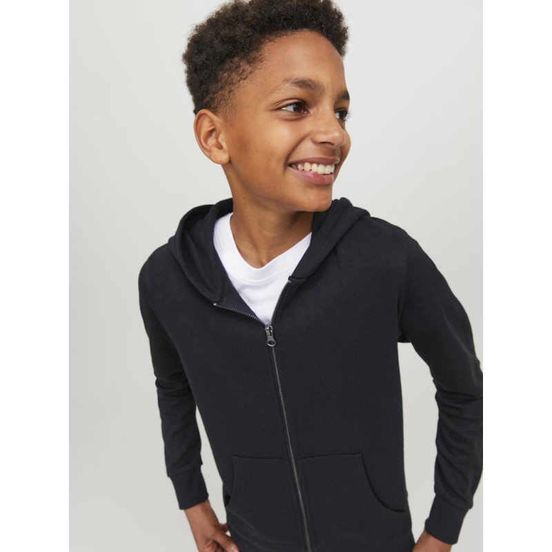 JACK & JONES Junior Zip Hoodie - Sort