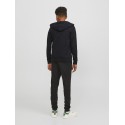 JACK & JONES Junior Zip Hoodie - Sort