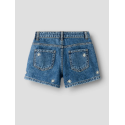 NAME IT KIDS Bella Denim Shorts - Medium Blue Denim / Daisy