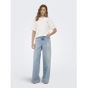 ONLY Elle kortærmet printed t-shirt - Cloud Dancer Lemoncello